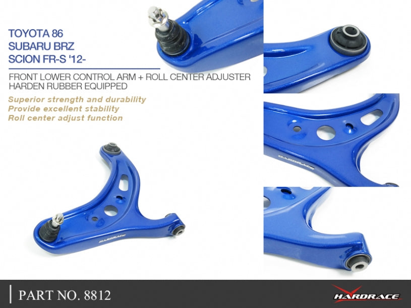 Front Lower Control Arm + Roll Center Adjuster Subaru BRZ ZC6 2012-2021
