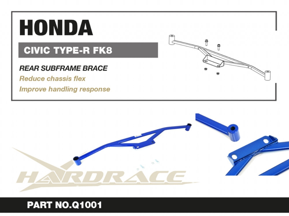 Rear Subframe Brace Honda Civic 10th    FC/FK  2016-2021