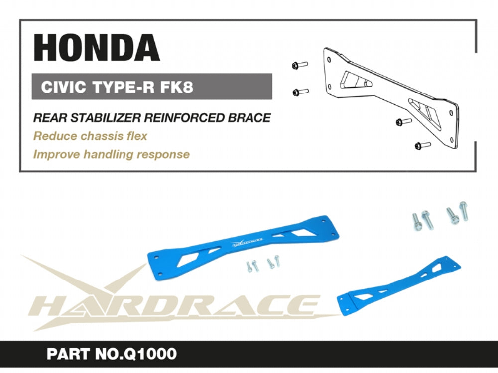 Rear Subframe Reinforcement Brace Honda Civic 10th    FC/FK  2016-2021