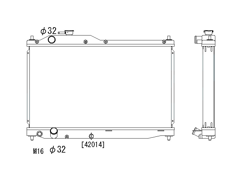 Радиатор 53mm Honda S2000 AP1/AP2 F20C 2000-2009