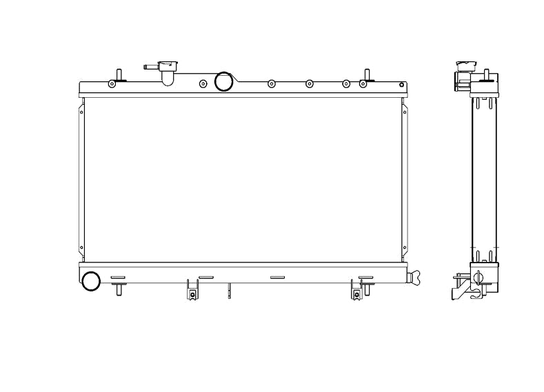 Радиатор 53mm Subaru Impreza STI 2.5 2000-2007