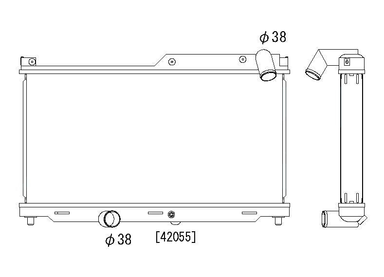 Радиатор 53mm R-Core Mazda RX7 FD 13B-T 1.3 1993-1997
