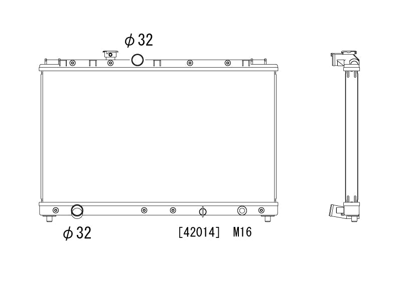 Радиатор 48mm Toyota Vios 1NZ-FE AT 2003+