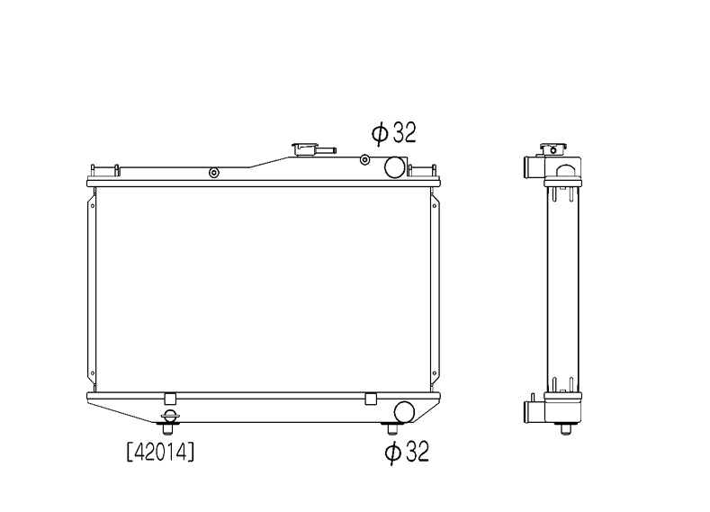 Радиатор 53mm Toyota Corolla AE86 3AU/4A-GEU 1984-1987