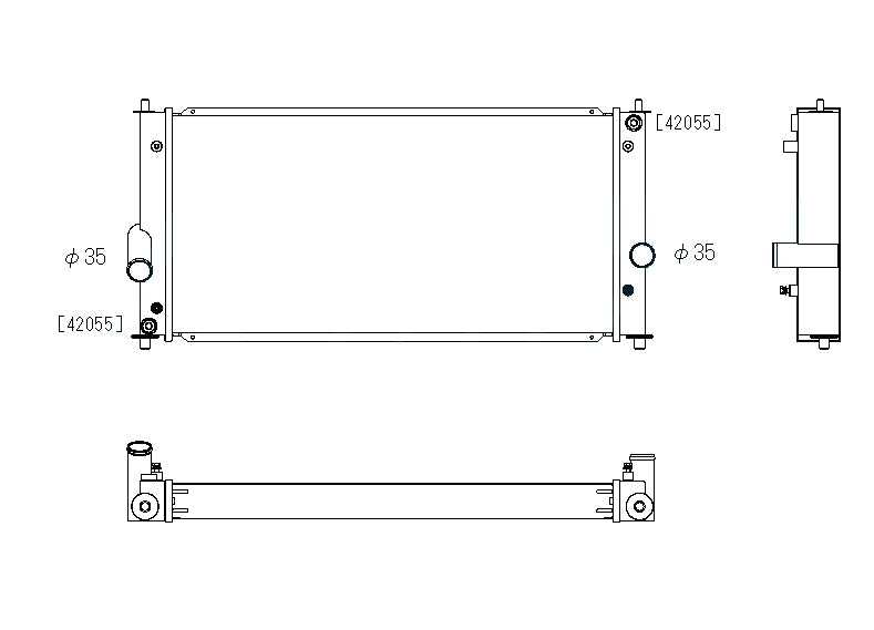 Радиатор 53mm Toyota MR2/MRS SW30 1.8 1ZZ-FE
