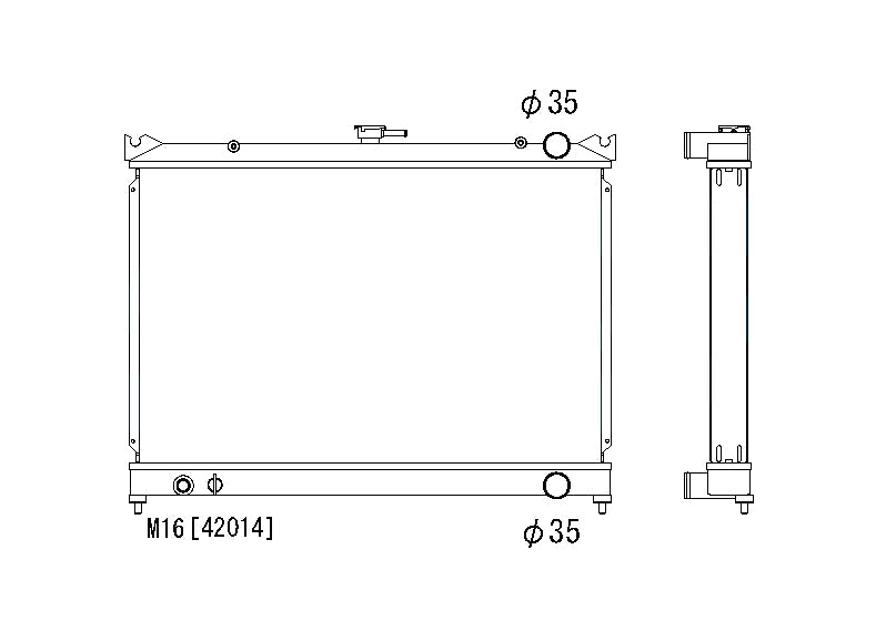 Радиатор 53mm Nissan Skyline R31 RB20DE/DET 1985-1989