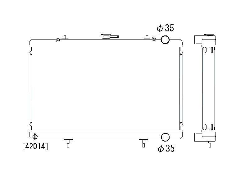 Радиатор 53mm Nissan S13 CA18DE/DET 1989-1994