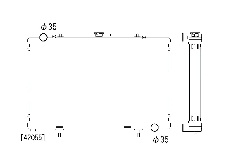 Радиатор 53mm N-FLO Nissan S13 SR20DET 1988-1994