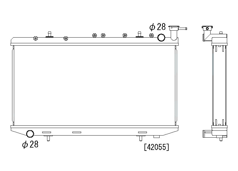 Радиатор Nissan Pulsar 1.3/1.5/1.6 53 1990-1994