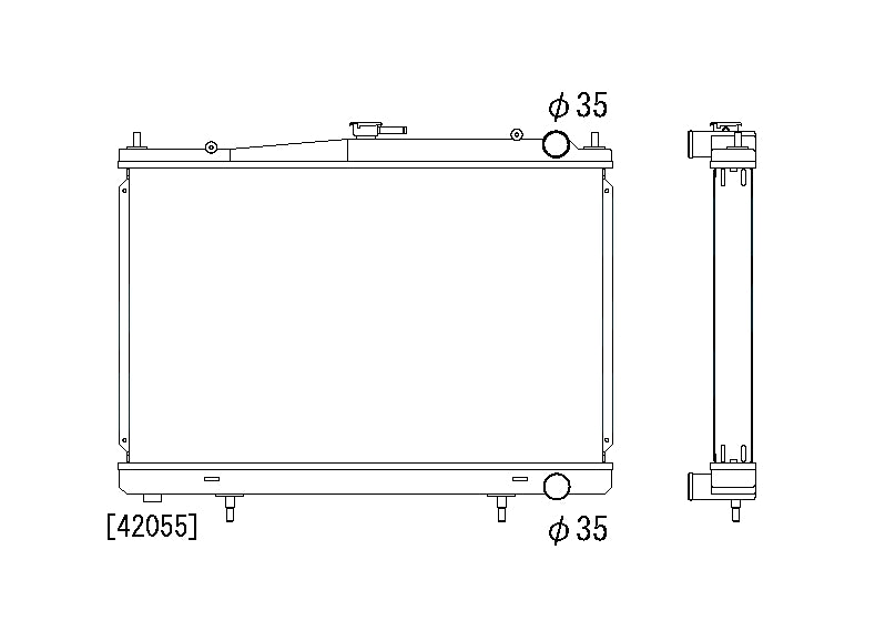 Радиатор 53mm Nissan Skyline R34 GTT RB25DET 1998-2002