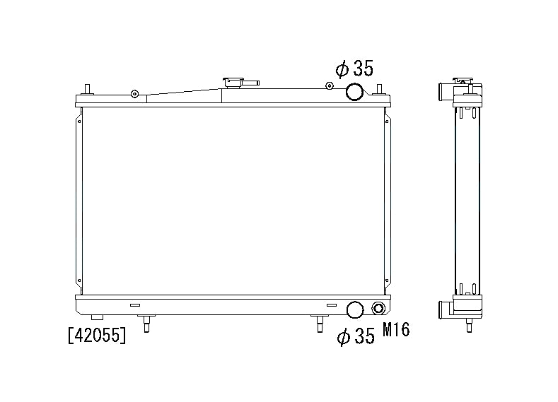 Радиатор 53mm Nissan Skyline R33 GTST/GTR 1993-1998