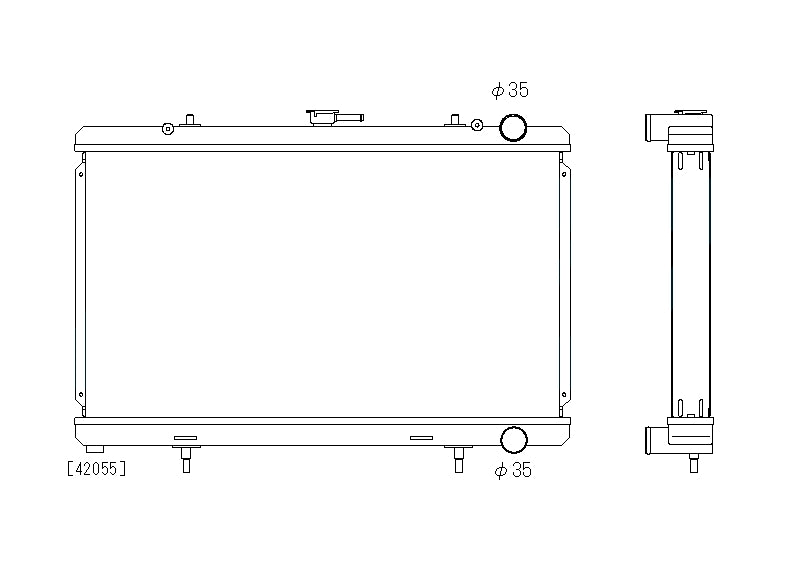 Радиатор 53mm Nissan S13 240SX KA24DE 1989-1994