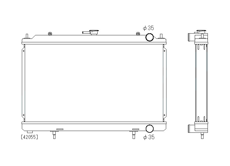 Радиатор 53mm Nissan S14 240SX KA24DE 1994-1999