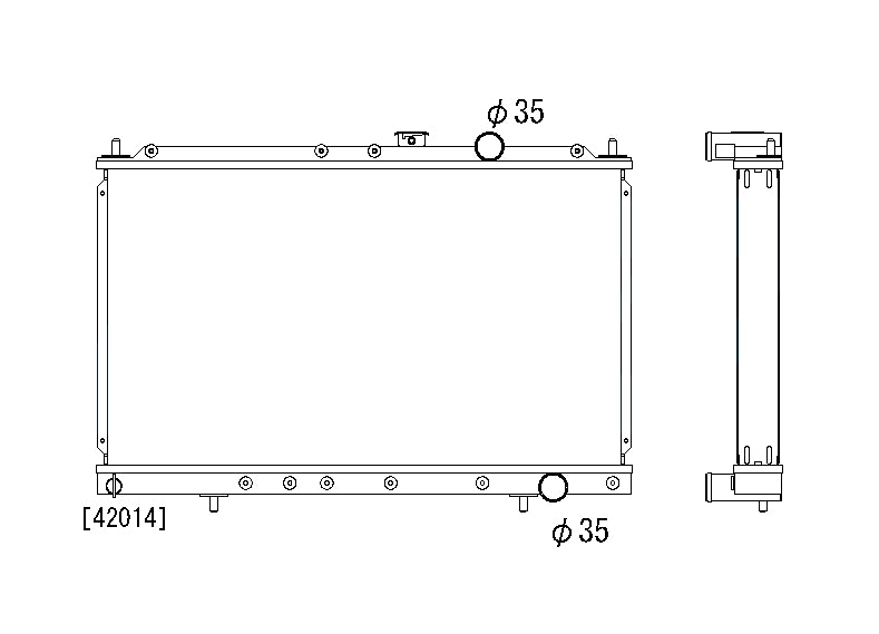 Радиатор 53mm Mitsubishi Lancer EVO 1/2/3 1992-1996
