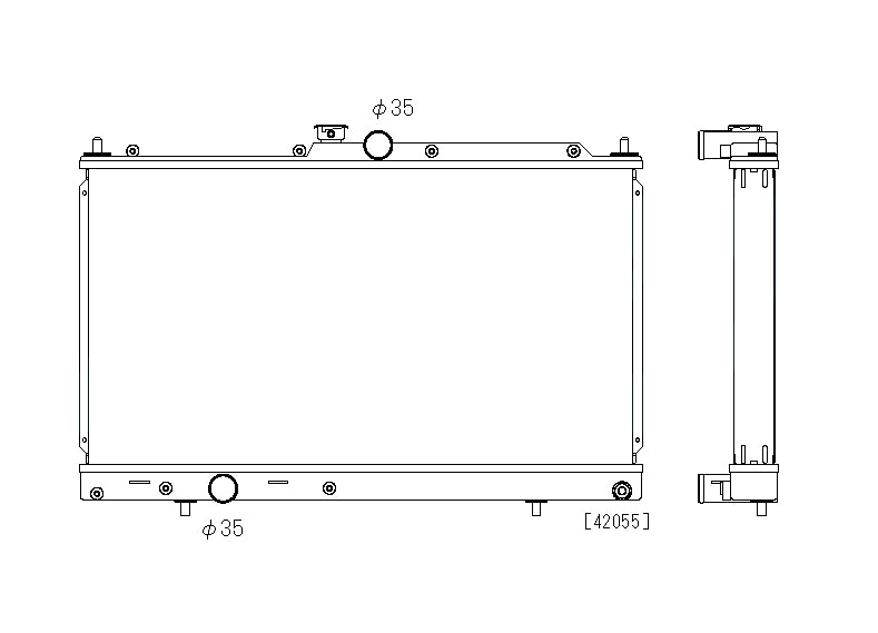 Радиатор 53mm Mitsubishi Lancer EVO 7/8/9 2001-2008