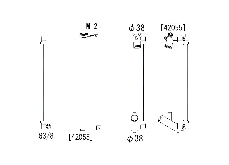 Радиатор 53mm R-Core Mazda RX7 FC 13B-T 1.3 1986-1988