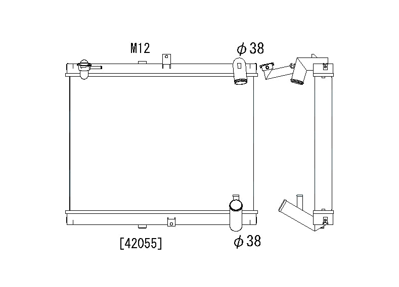 Радиатор 53mm R-Core Mazda RX7 FC 13B-T 1.3 1989-1992