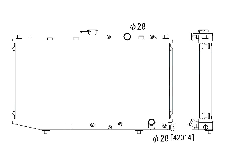 Радиатор 53mm Honda Civic 1.3/1.4/1.5/1.6 1988-1991