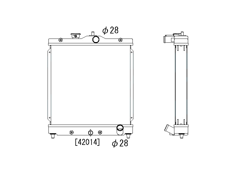 Радиатор 53mm Honda Delsol SOHC 28mm Neck 1992-2000