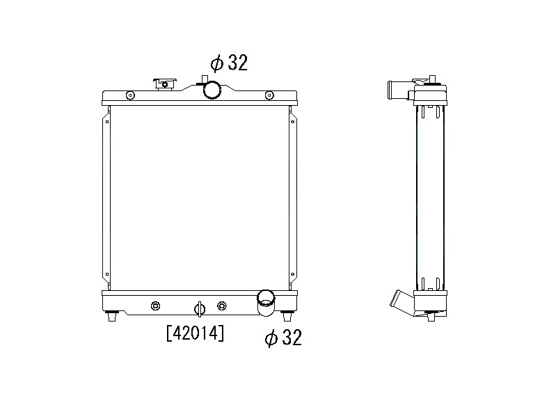 Радиатор 53mm Honda Civic DOHC 32mm Neck 1992-2000