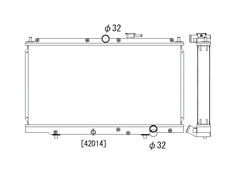 Радиатор 53mm Honda Accord H22A 2.2 1994-1997