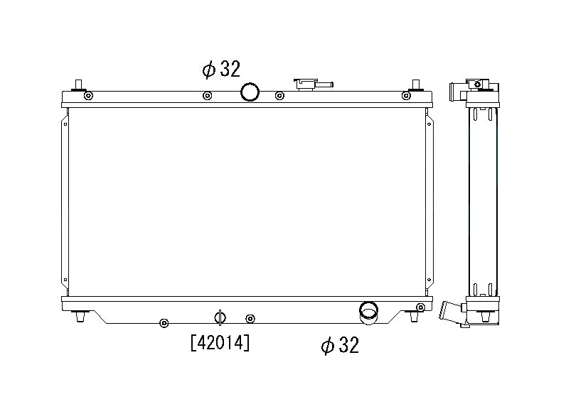 Радиатор 53mm Honda Accord F22B 2.2 1990-1993