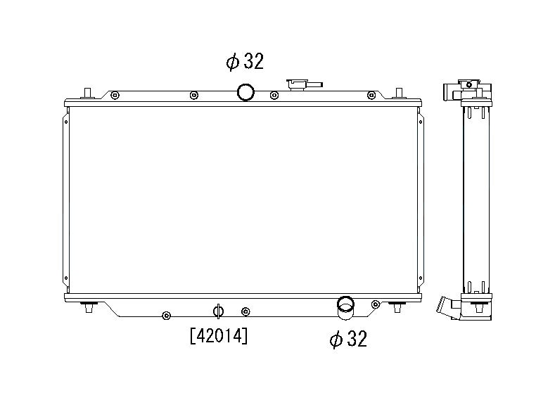 Радиатор 53mm Honda Prelude H22A 2.2 VTEC 1992-1996