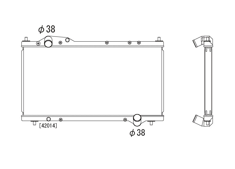 Радиатор 36mm Honda NSX C30A/C32B 3.0/3.2 1991-2005