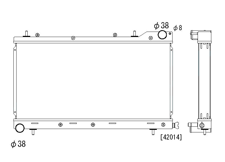 Радиатор 53mm Subaru Forester 1998+ GF-SF5 EJ20