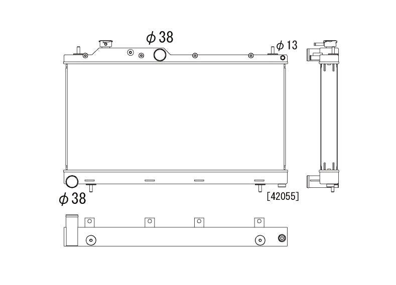Радиатор 53mm Subaru Impreza WRX 5-Speed 2008-2015