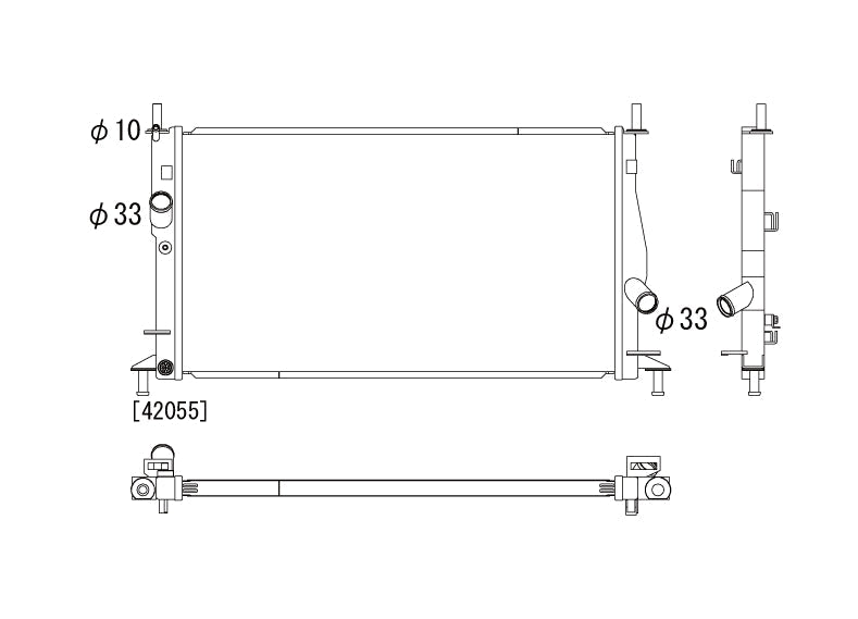 Радиатор 25mm Mazda 3 2.0/2.3 (incl MPS) 2004-2009