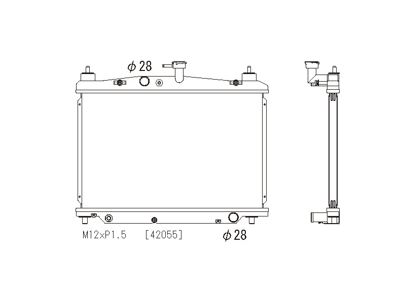 Радиатор 25mm KH-Core Mazda 2 1.5 2011-2013