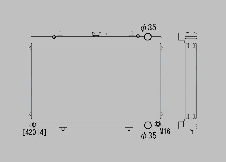 Радиатор 36mm Nissan Skyline R32 GTST/GTR 1989-1994