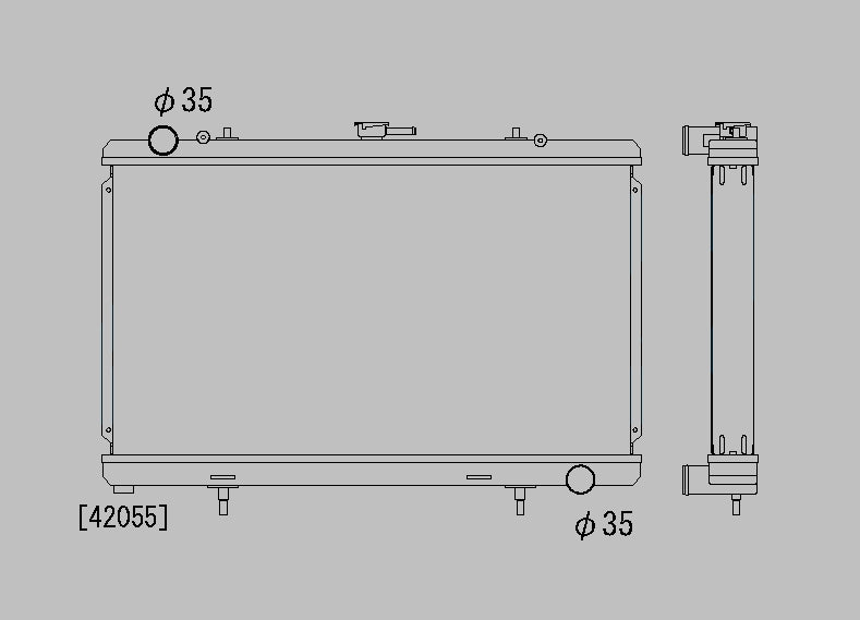 Радиатор 36mm Nissan S13 SR20DET 1988-1994