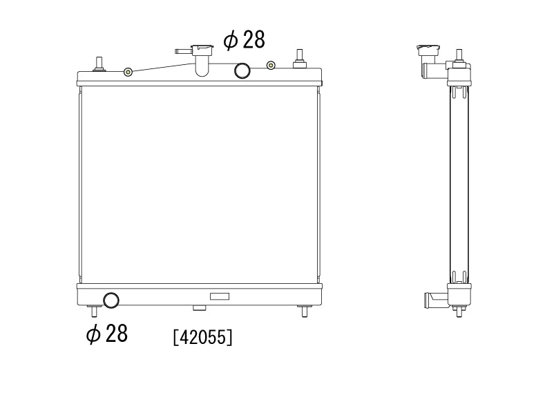 Радиатор 36mm Nissan Micra K12 CR12E 2002-2007