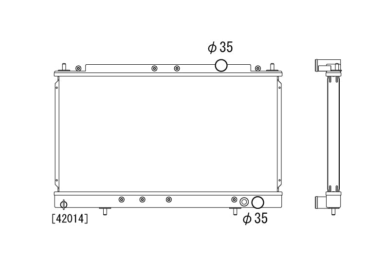 Радиатор 36mm Mitsubishi Eclipse 2.0 4G63 NA/Turbo 1990-1994