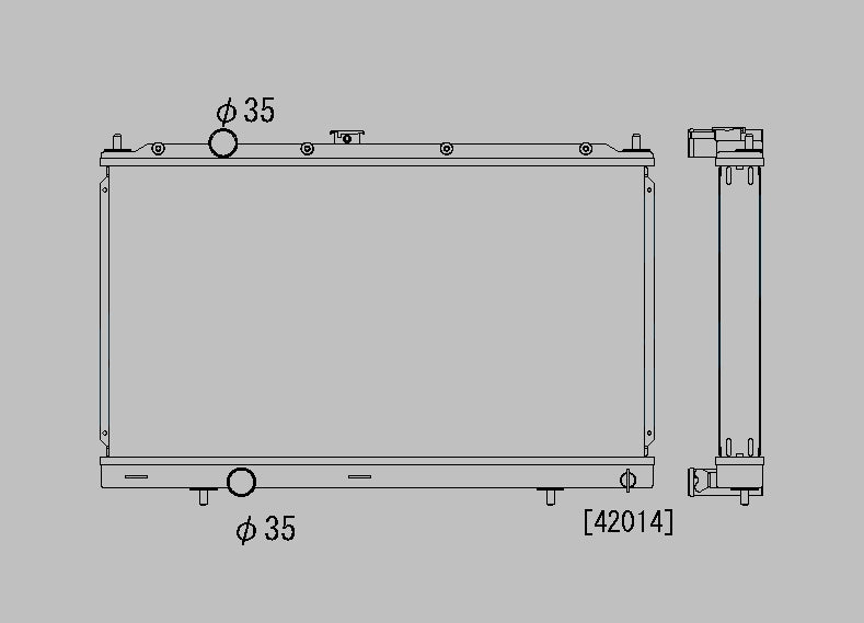 Радиатор 36mm Mitsubishi Lancer EVO 4/5/6 1996-2001