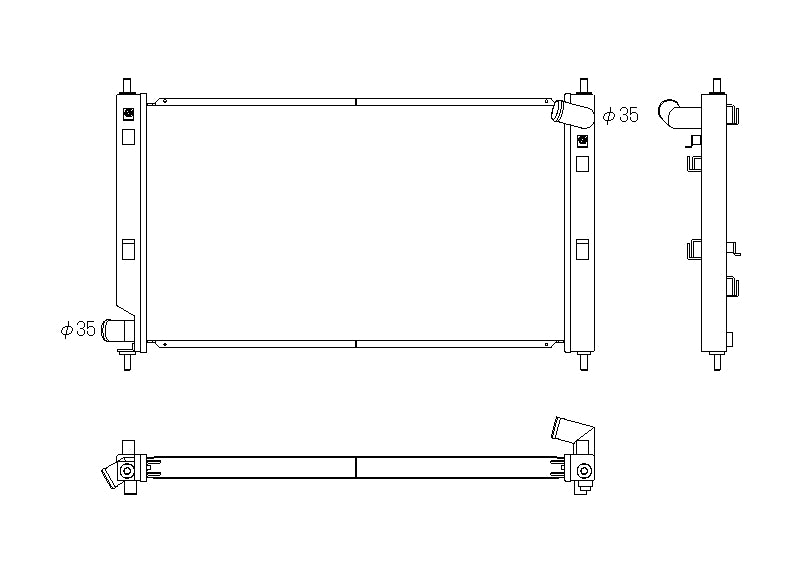 Радиатор 36mm Mitsubishi Lancer EVO X 2008-2014