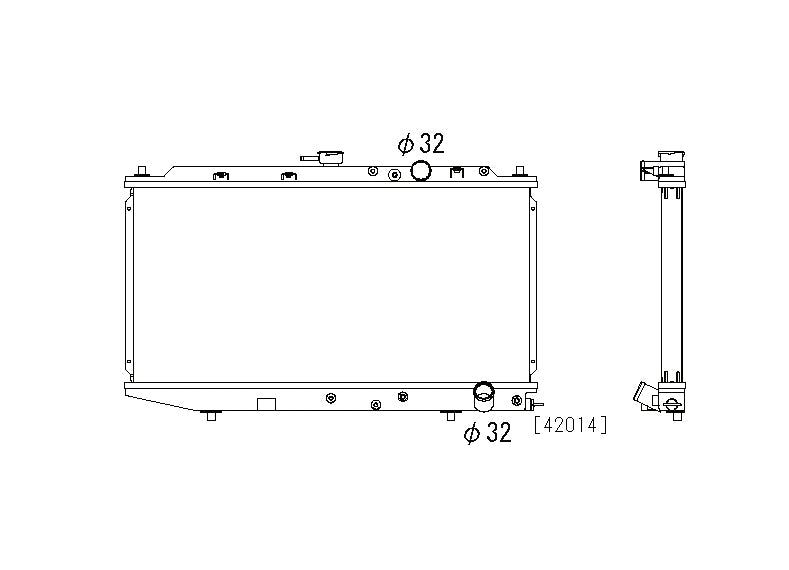Радиатор 36mm Honda Civic 1.3/1.4/1.5/1.6 1988-1991