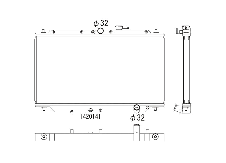 Радиатор 36mm Honda Prelude H22A 2.2 VTEC 1992-1996
