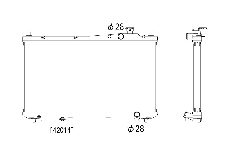 Радиатор 36mm Honda Civic 2D 1.7 EM2 2001-2005