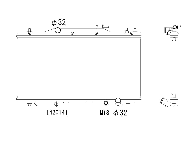 Радиатор 36mm Honda Integra DC5 / RSX K20 2001-2005