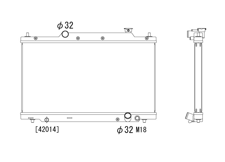 Радиатор 36mm Honda Civic EP3 K20 Type-R 2001-2006