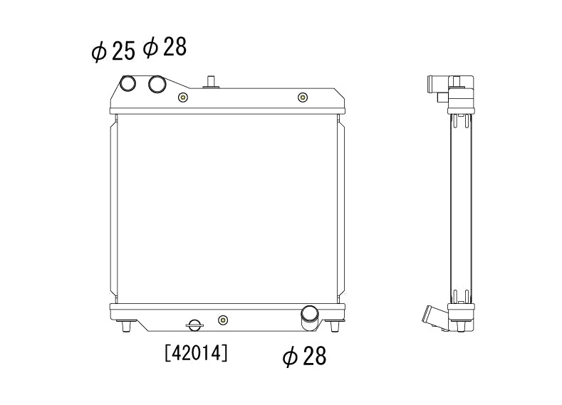 Радиатор 36mm Honda Jazz
