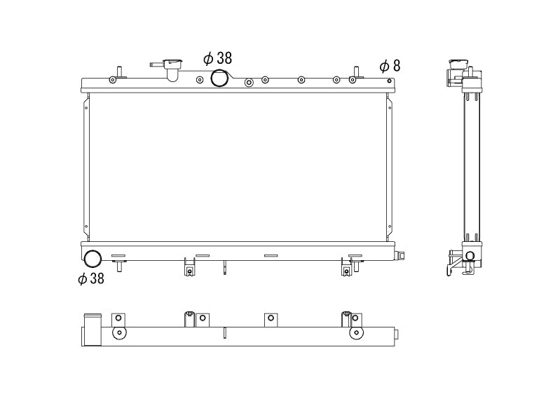 Радиатор 36mm Subaru Impreza WRX 2.0 /STI 2.5 2000-2007