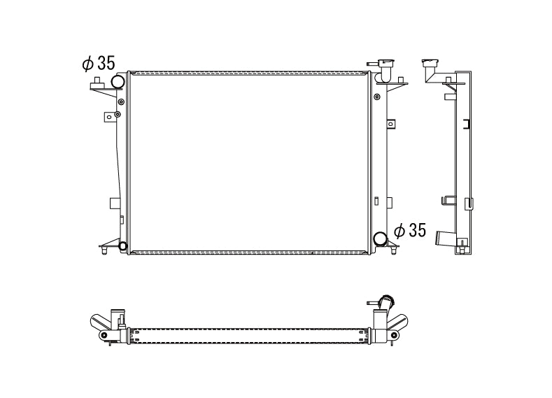 Радиатор 36mm Hyundai Genesis 2009+ 3.8 V6 MT