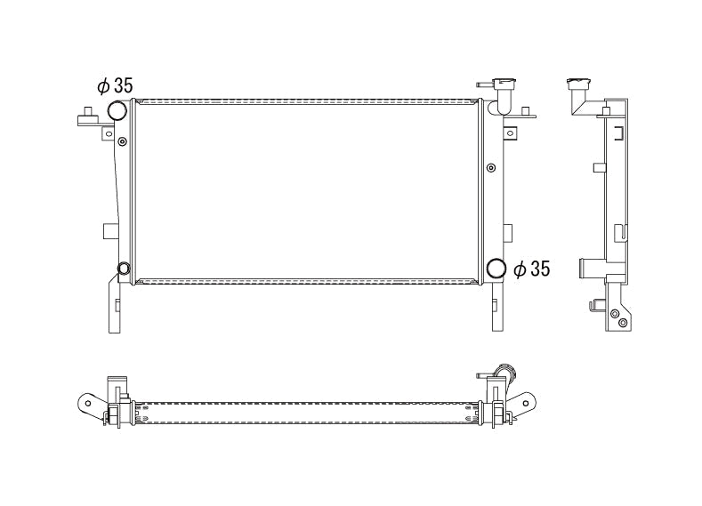 Радиатор 36mm Hyundai Genesis 2009+ 2.0 Turbo MT